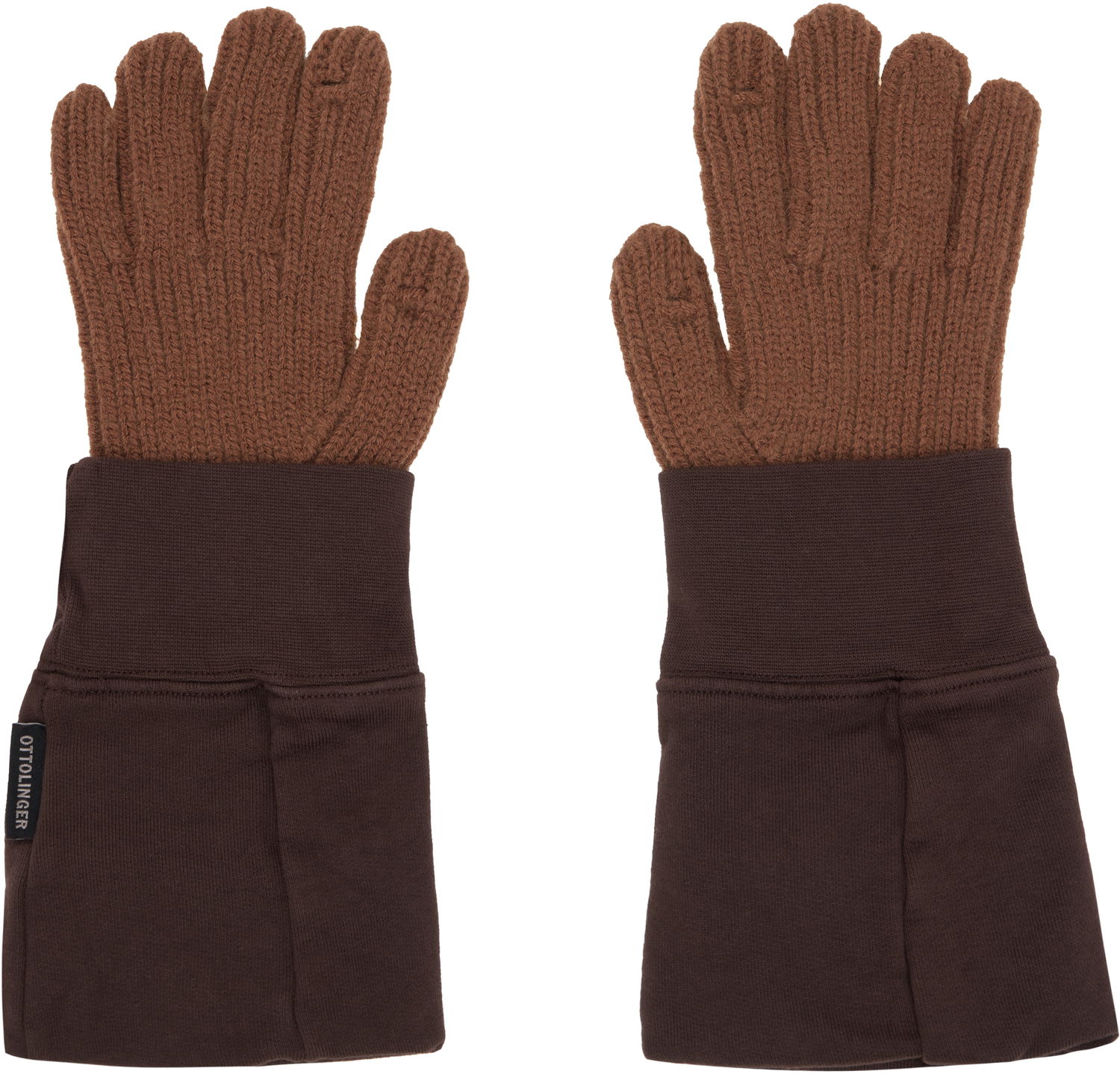 Rukavice Ottolinger Ottolinger Deconstructed Sleeve Gloves Hnedá | 129-902928-01, 1