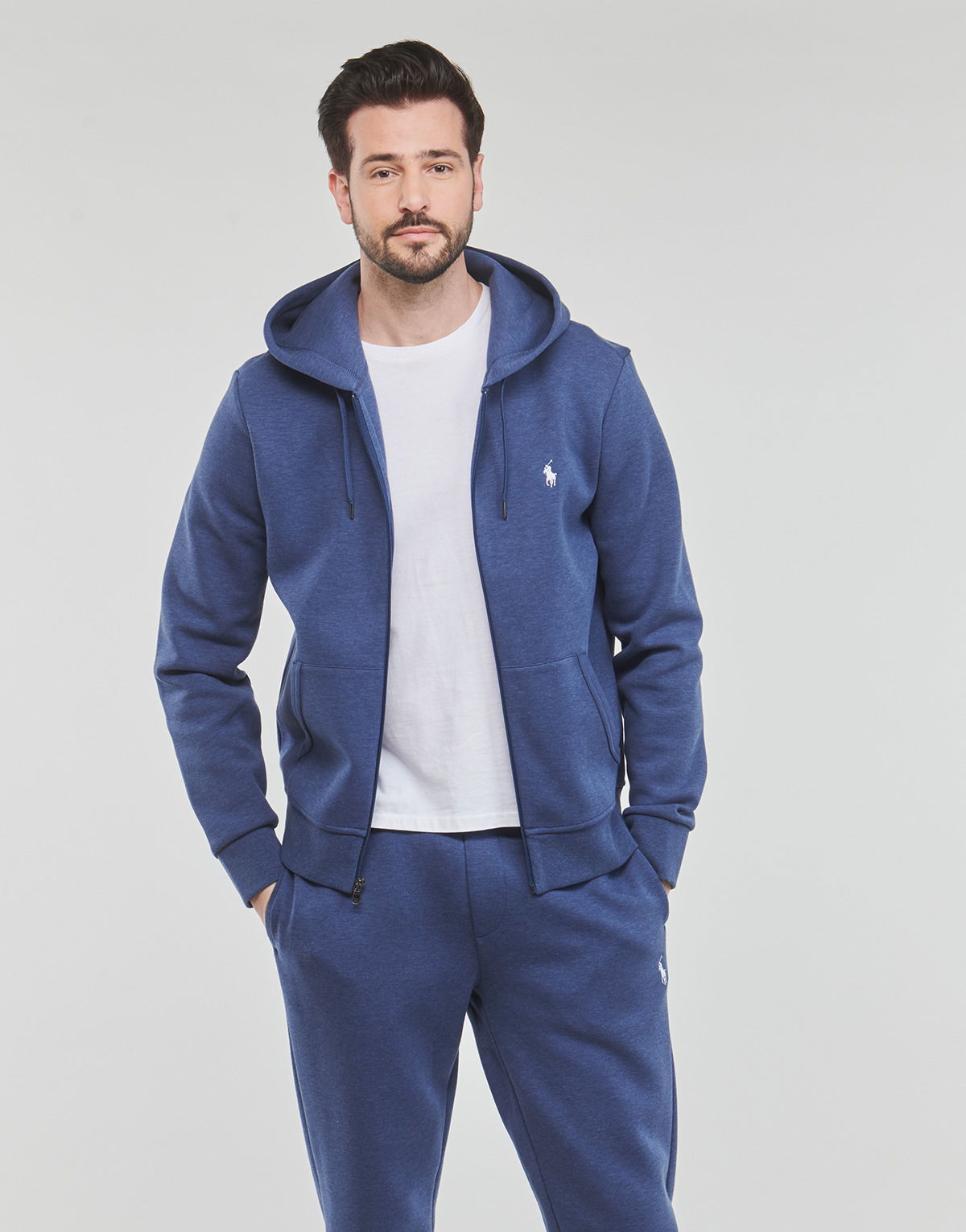 Mikina Polo by Ralph Lauren Double Knit Hoodie Navy | 710881517016, 1