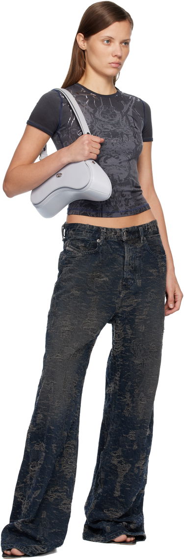 Taška cez rameno Diesel Play Curved Crossbody Bag Šedá | X10221 PR227, 3