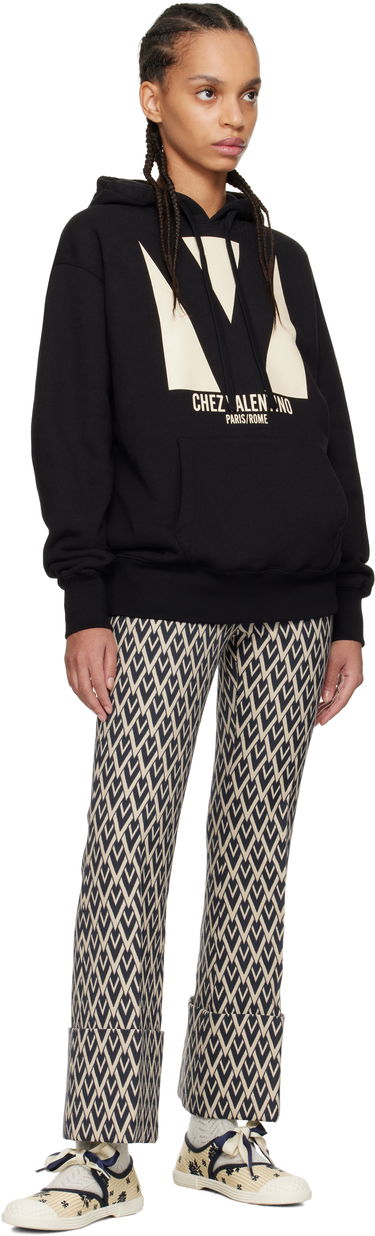 Mikina Valentino Valentino 'Chez Valentino' Print Cotton Hoodie Čierna | 6B3MF24I960, 4