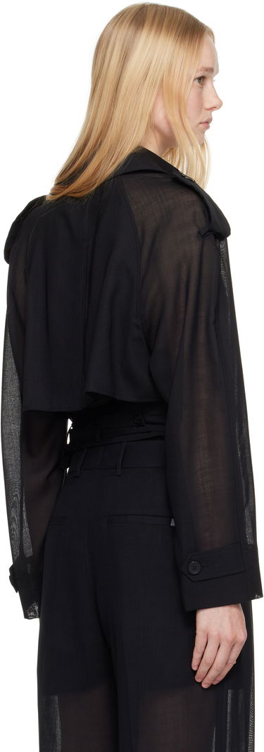 Trenčkot Helmut Lang Helmut Lang Cropped Trench Coat Čierna | P01HW101, 2