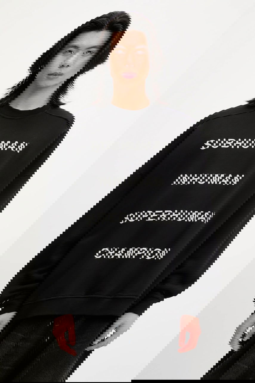 Mikina Rick Owens Rick Owens DRKSHDW Knitted Jumbo Sweatshirt Čierna | CM01E1669.CHFE, 0