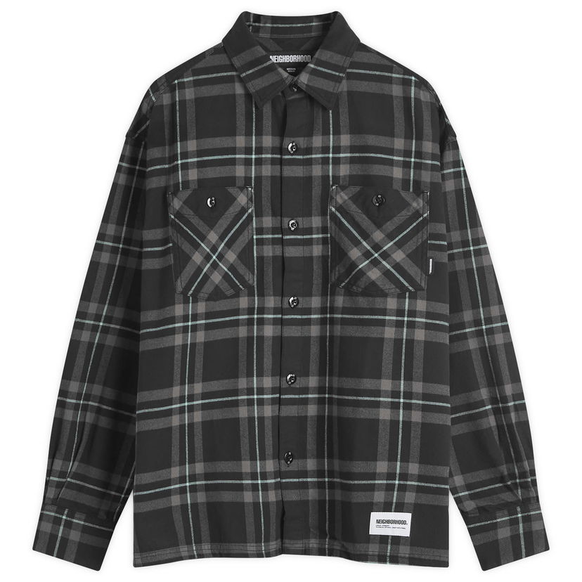 Košeľa Neighborhood Tartan Check Shirt Long Sleeve Čierna | 242BENH-SHM01-BLK