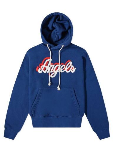 Mikina Palm Angels Angels Popover Hoody Modrá | PMBB058S22FLE0064601