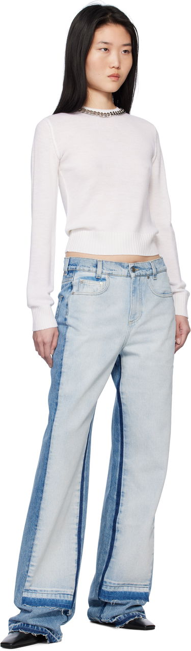 Sveter Stella McCartney Stella McCartney Falabella Chain Fine Knit Sweater Biela | 6K09683S2560, 3