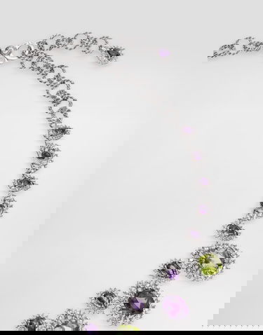 Náhrdelník Dolce & Gabbana Dolce & Gabbana Eleganza 18K White Gold Necklace with Amethysts, Peridots, and Sapphires Fialová | WNSA4GWAME180001, 1