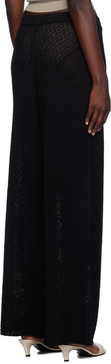 Nohavice TOTEME Wide-Leg Knit Trousers Čierna | 243-WRB0207-YA0040, 2