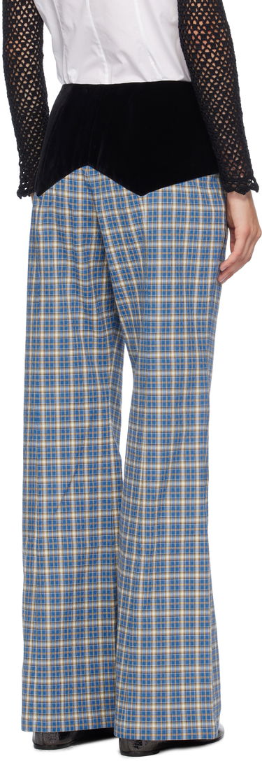 Nohavice Chopova Lowena Bell Rope Tartan Trousers Modrá | 4067, 2