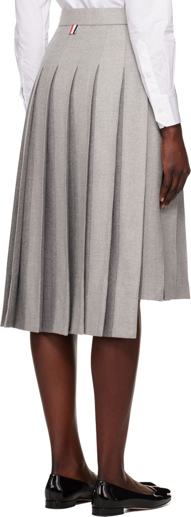 Sukňa Thom Browne Wool Flannel Pleated Midi Skirt Šedá | FGC441A-F0580, 2