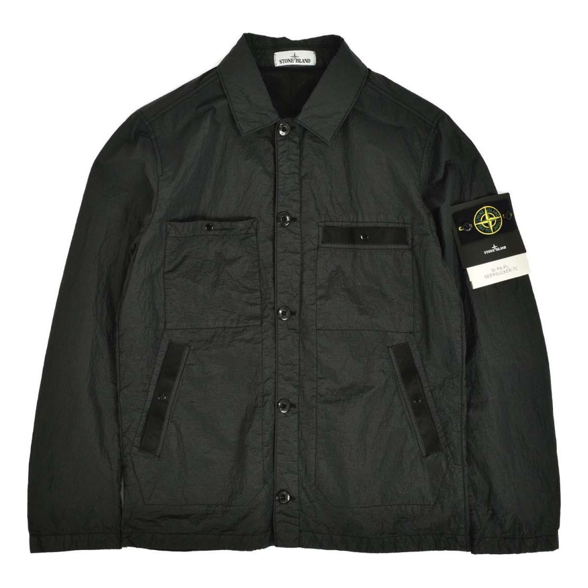 Bunda Stone Island Seersucker-TC Jacket Čierna | 721544229-V0029, 0