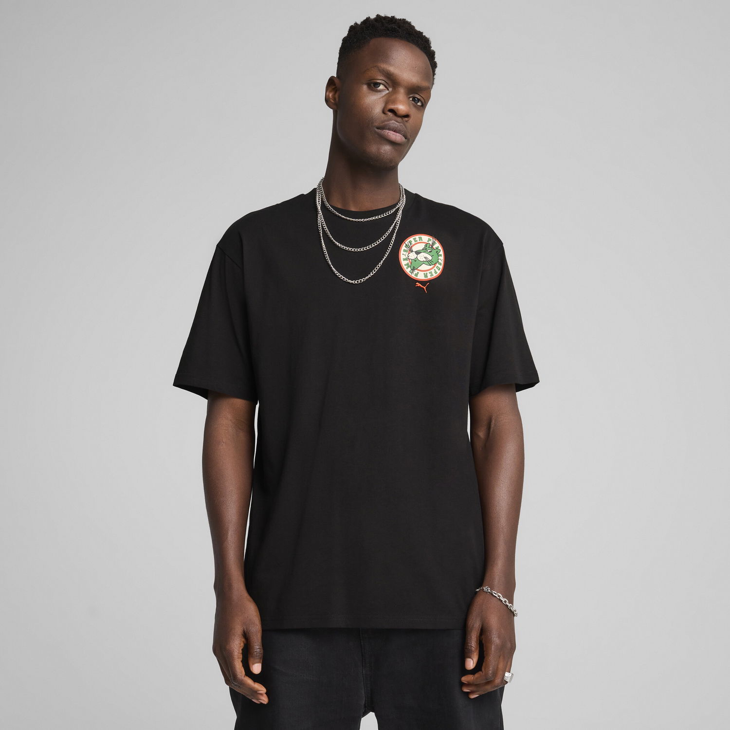 Tričko Puma Super PUMA Graphics Relaxed Fit T-Shirt Čierna | 629639_01, 0