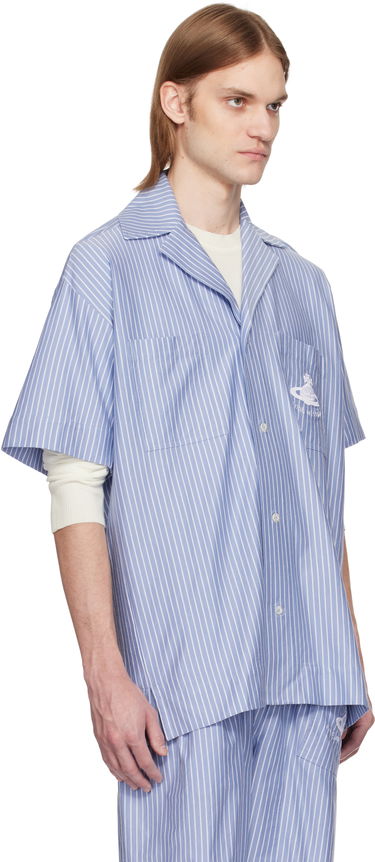 Košeľa Vivienne Westwood Vivienne Westwood Striped Camp Shirt Modrá | 2401003H-J009D-, 1