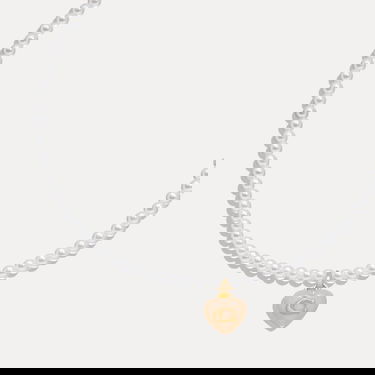 Náhrdelník Coach Heart Faux Pearl Choker Necklace Biela | 37422713GLD681, 1