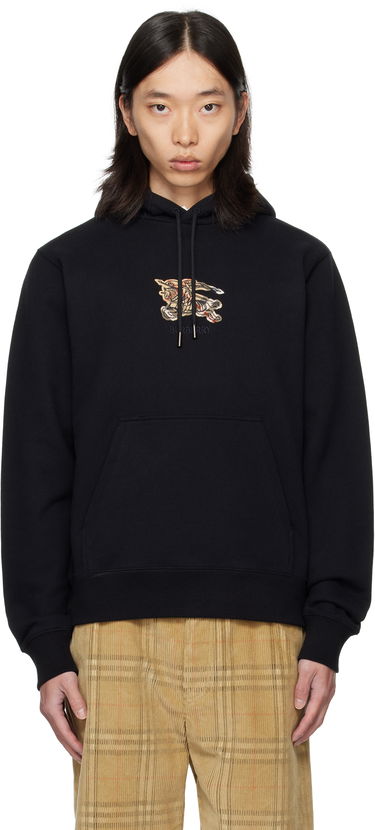 Mikina Burberry Burberry Cotton Hoodie with Equestrian Knight Design Čierna | 8116060, 0