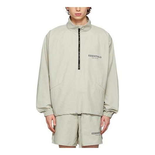 Vetrovka Fear of God Fear of God Essentials Half-Zip Track Jacket Zelené | FOG-FW21-105, 0