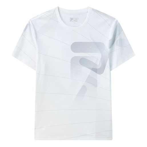 Tričko FILA FILA Logo Pattern Casual T-Shirt Biela | F11M122114F-ZB