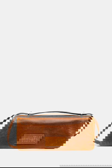 Taška cez rameno Maison Margiela MM6 Maison Margiela Leather Shoulder Bag Hnedá | SB5ZH0022.P7187.T2222, 0