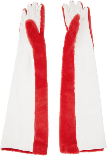 Rukavice Marni Marni Long Faux-Fur Gloves Červená | GNMC0052X0 ULM121, 1