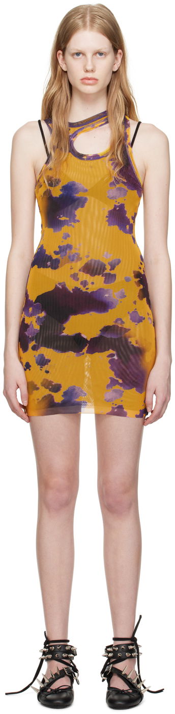Šaty Ottolinger Ottolinger Cutout Tie-Dye Mini Dress Žltá | 100816, 0