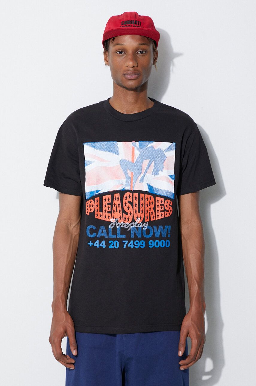 Tričko Pleasures T-Shirt With Print Čierna | P23SU052, 0