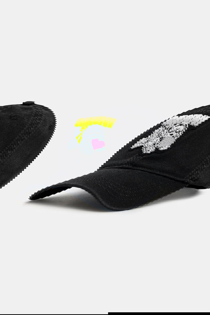 Šiltovka GANNI Washed Cotton Canvas Puppy Baseball Cap Čierna | A6941, 0