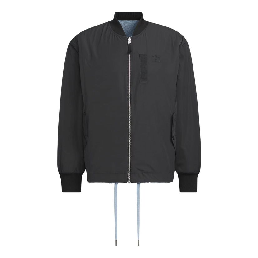 Bomber bunda adidas Originals Reverse Sherpa Jacket Čierna | IN0989