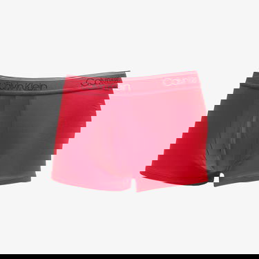 Boxerky CALVIN KLEIN Microfiber Stretch Wicking Technology Low Rise Trunk 3-Pack Black/ Convoy/ Red Gala Rôznofarebný | NB2569A 8Z8, 4