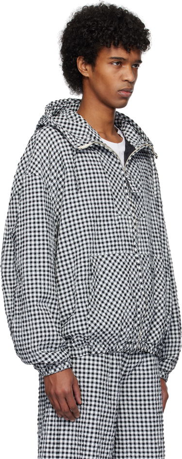 Vetrovka Marni Marni Gingham Seersucker Hooded Jacket Modrá | JUMU0179SU UTN929, 4