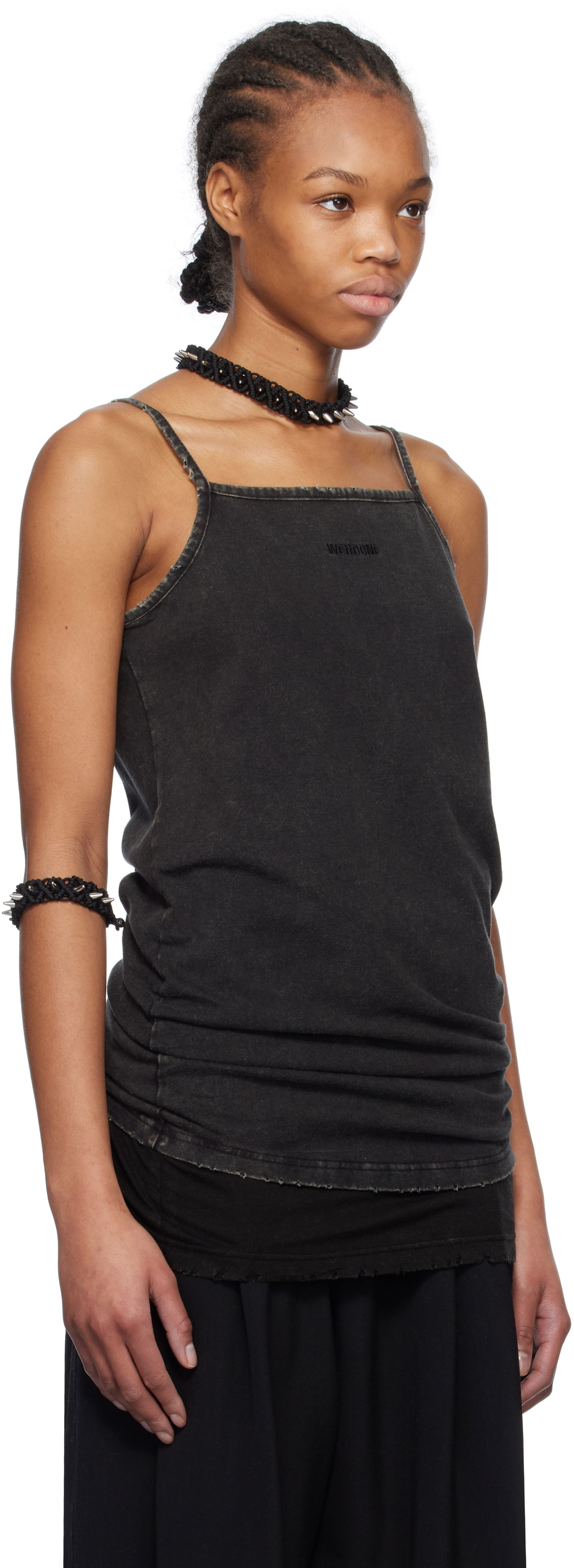 Tielko We11done We11done Layered Sleeveless Tank Top Čierna | WD-TT0-25-703-W-BK, 1