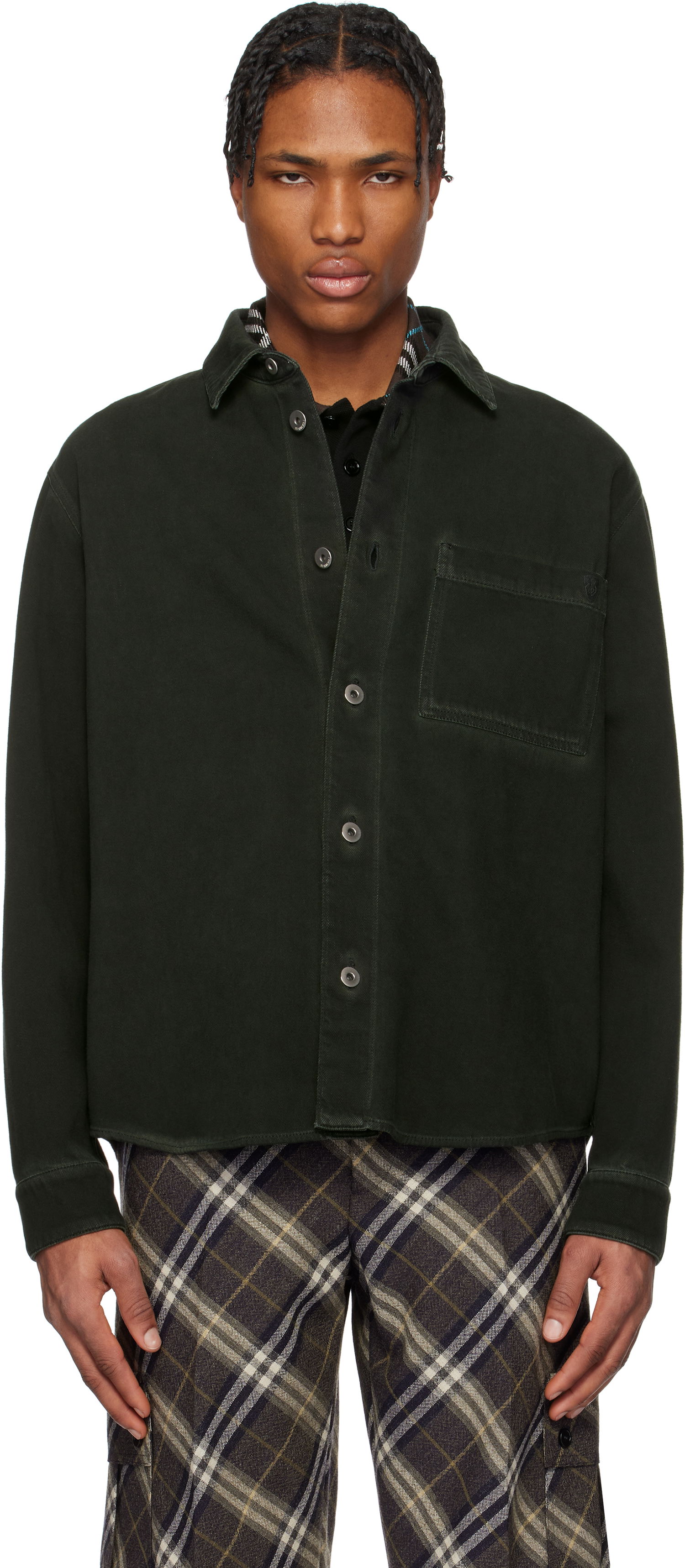 Košeľa Burberry Burberry Garment Dyed Denim Shirt Zelené | 8101259, 0