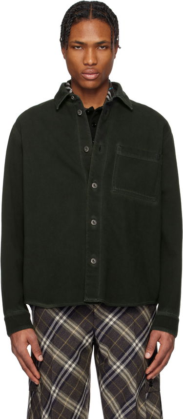Košeľa Burberry Burberry Garment Dyed Denim Shirt Zelené | 8101259, 0