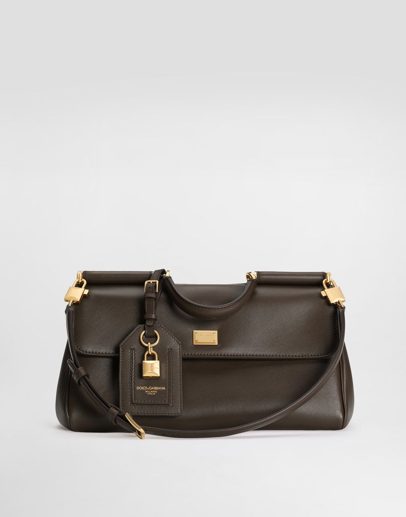 Kabelka Dolce & Gabbana Dolce & Gabbana My Sicily Leather Handbag Hnedá | BB7782B732180076