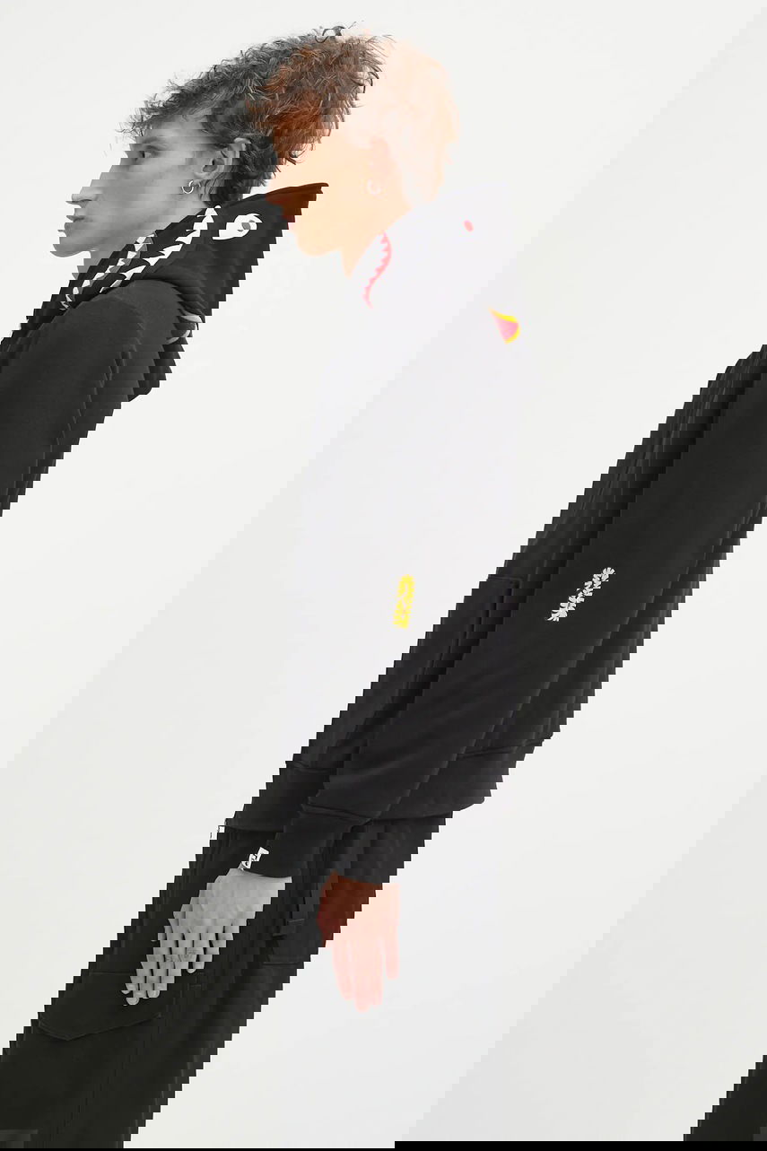 Mikina BAPE 2nd Shark Full-Zip Hoodie Čierna | 1K70115006, 1