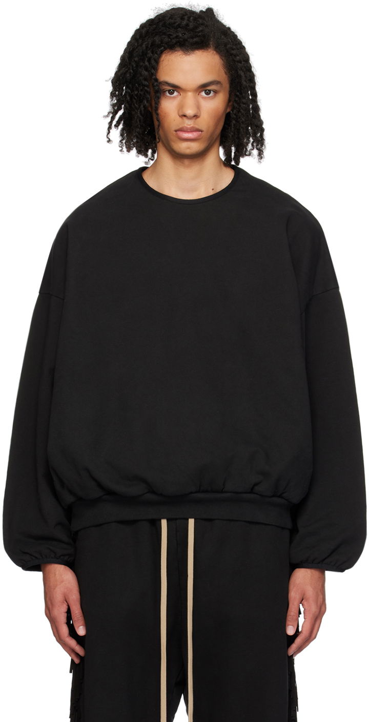 Mikina Fear of God Black Crewneck Sweatshirt Čierna | FG850-028TER