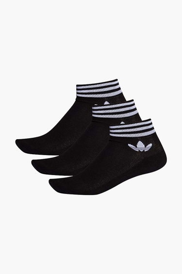 Ponožky adidas Originals Trefoil Ankle Socks 3-Pack Čierna | EE1151, 3