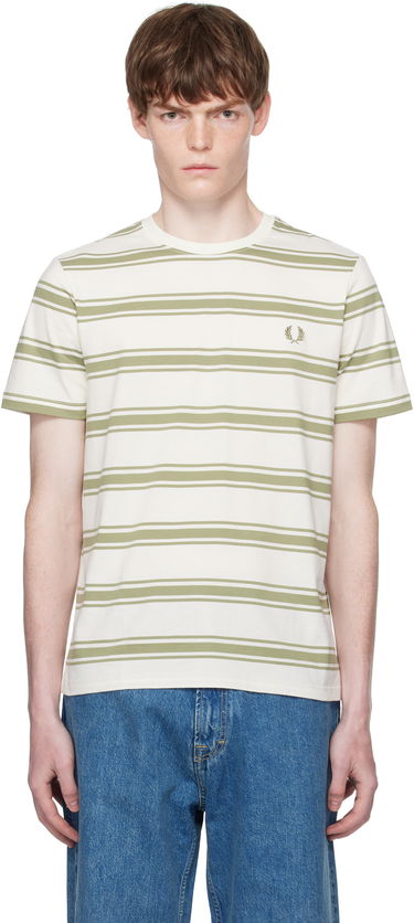 Tričko Fred Perry Fred Perry Fine Stripe T-Shirt Biela | M9851, 0