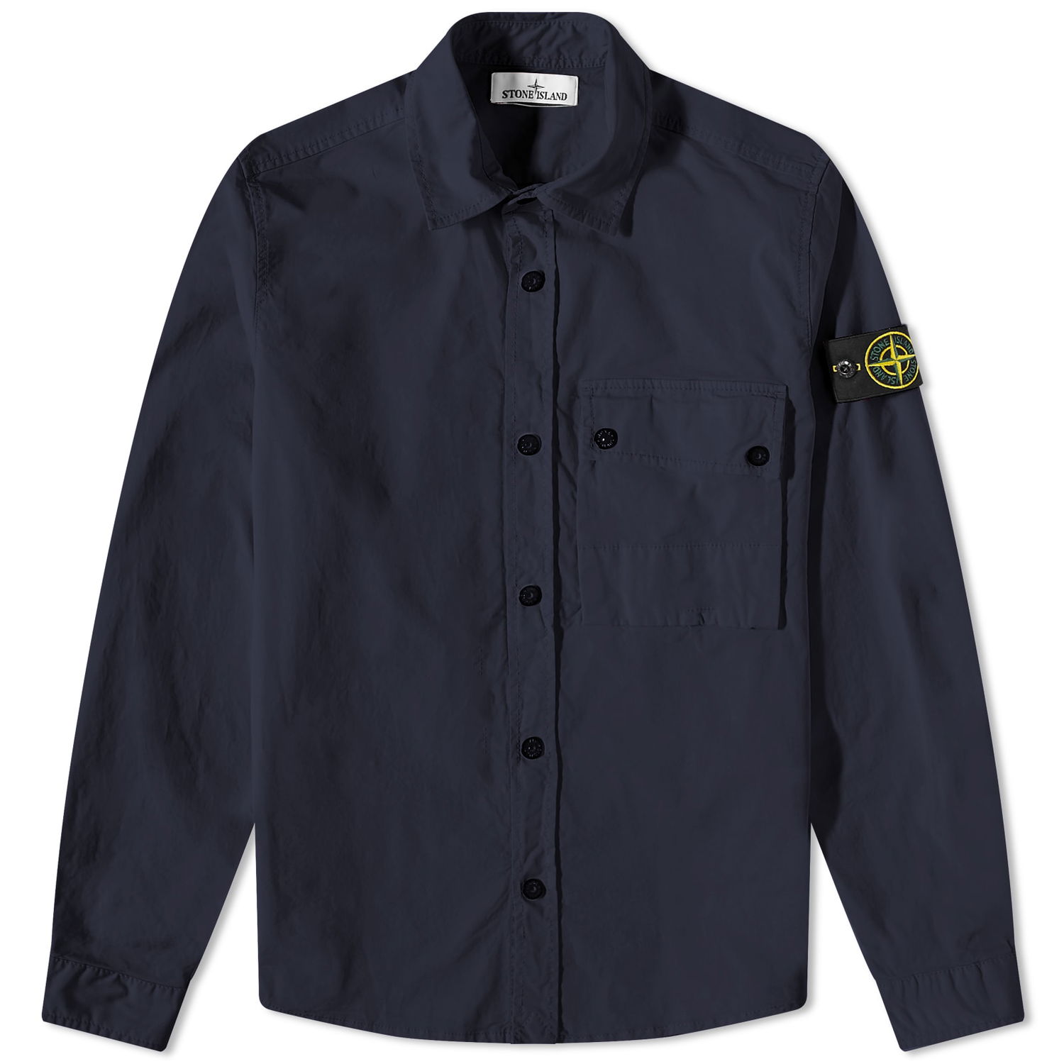 Košeľa Stone Island Supima Cotton Twill Stretch-TC Button Overshirt Navy Čierna | 781511610-V0020, 0