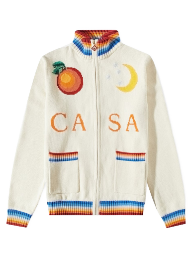 Bunda Casablanca Casa Club Knit Jacket Béžová | MS23-KW-353-02