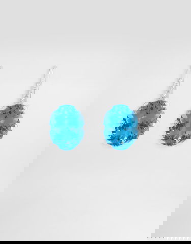 Náušnice Dolce & Gabbana Anna 18-carat White Gold Topaz and Diamond Earrings Modrá | WESB1GWTOP180001, 0