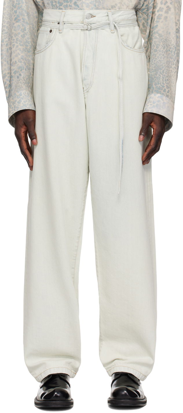 Džínsy Acne Studios Blue Loose Fit 1991 Biela | C00070-, 0