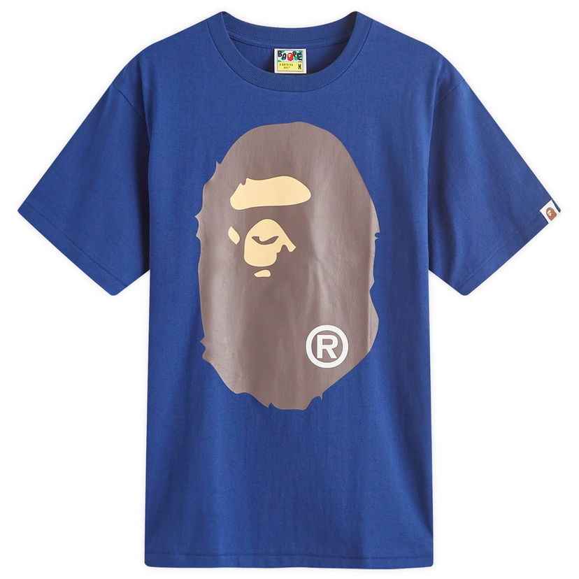 Tričko BAPE Classic Big Ape Head T-Shirt Modrá | 001TEK801002M-NVY