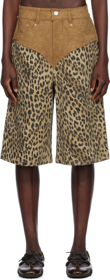 Šortky Andersson Bell Oxford Combo Leopard Shorts Béžová | apa821w, 0