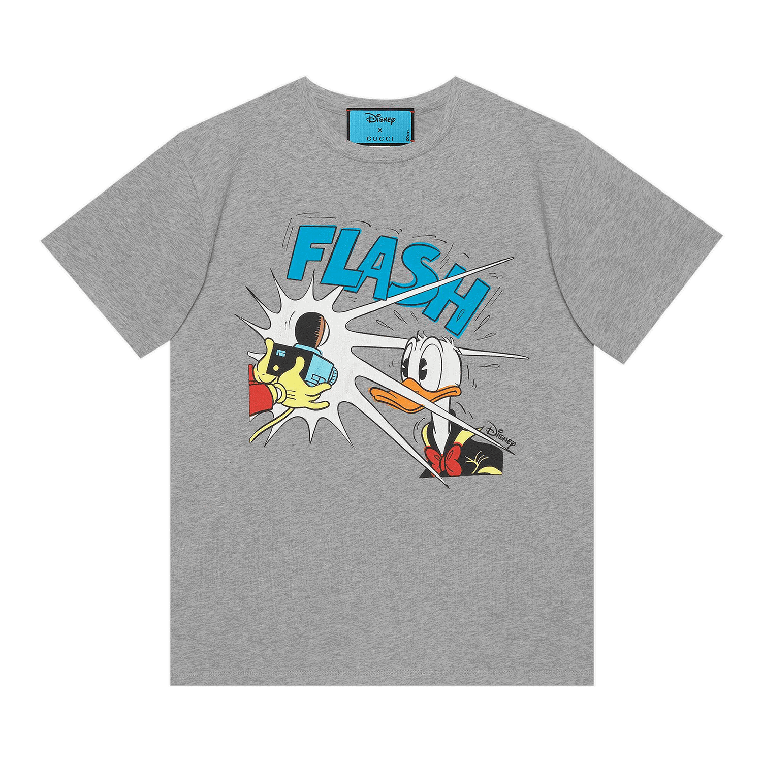 Tričko Gucci x Disney Donald Duck Print T-Shirt Šedá | 548334 XJDAE 1230, 0