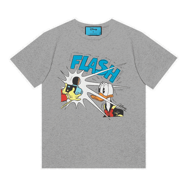 Tričko Gucci x Disney Donald Duck Print T-Shirt Šedá | 548334 XJDAE 1230, 0