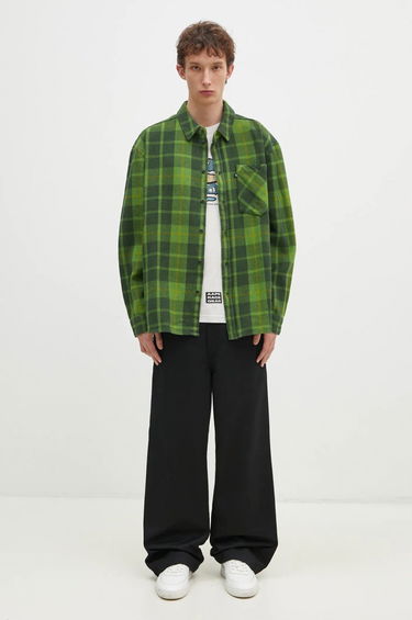 Košeľa WOOD WOOD Wood Wood Day Heavy Flannel Shirt Relaxed Fit Zelené | 10325302.5167, 3