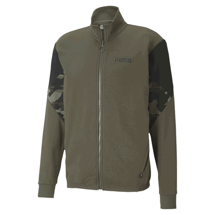 Bunda Puma Rebel Camo Full Zip Jacket Zelené | 599050-70
