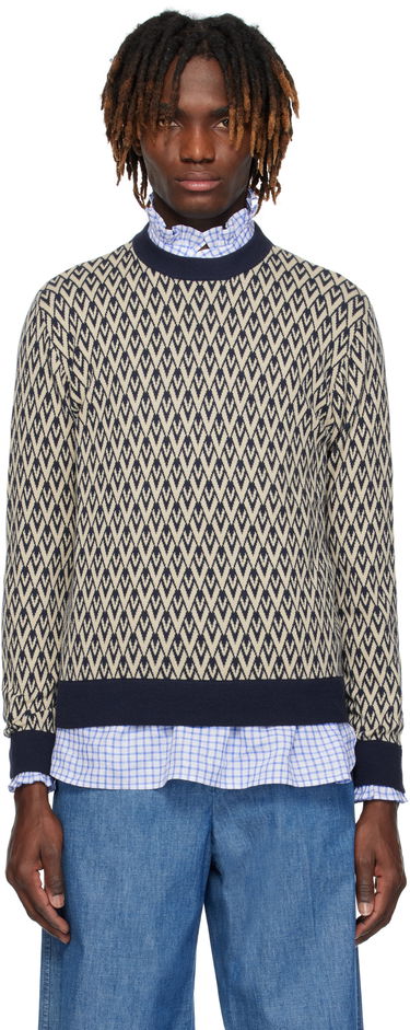 Sveter Valentino Valentino 'Toute La V' Patterned Sweater Béžová | 6V3KC33KAR0, 0