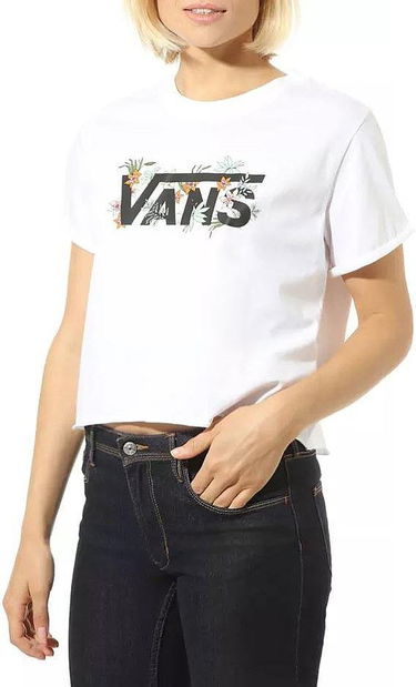 Tričko Vans Greenhouse Floral Graphic Crop T-Shirt Biela | vn0a4doewht1, 0