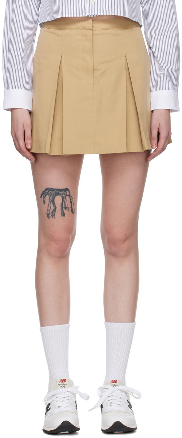 Sukňa Sporty & Rich Serif Miniskirt Béžová | SKAW237CR, 0