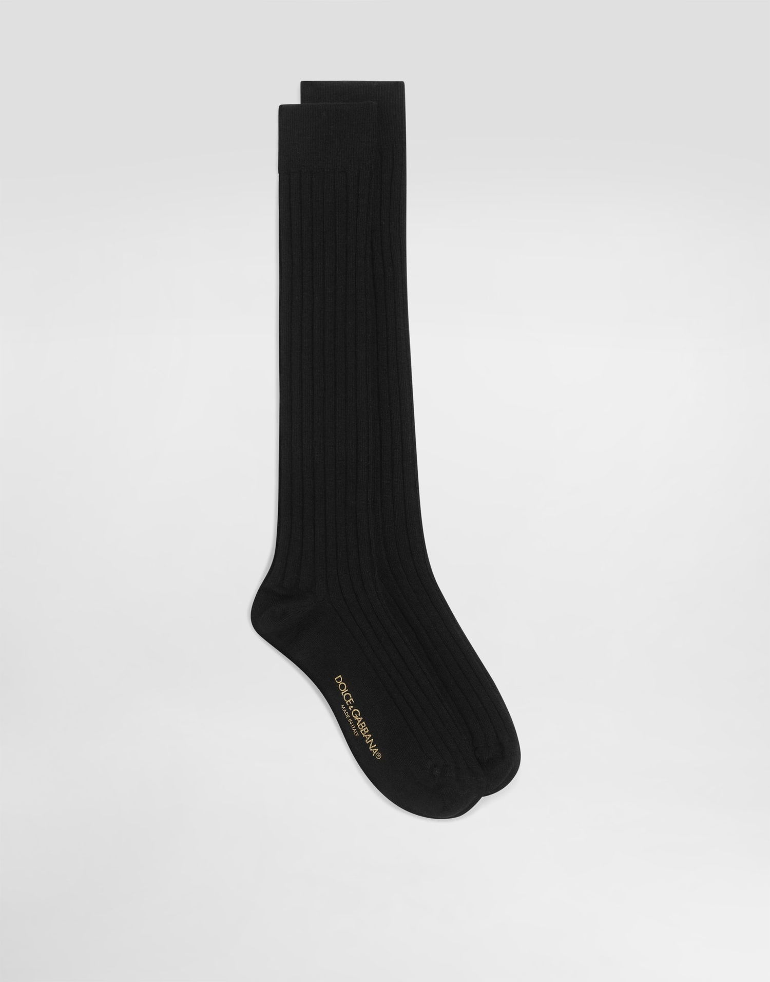 Ponožky Dolce & Gabbana Ribbed Socks Čierna | FXP06TJGMGMN0000, 0